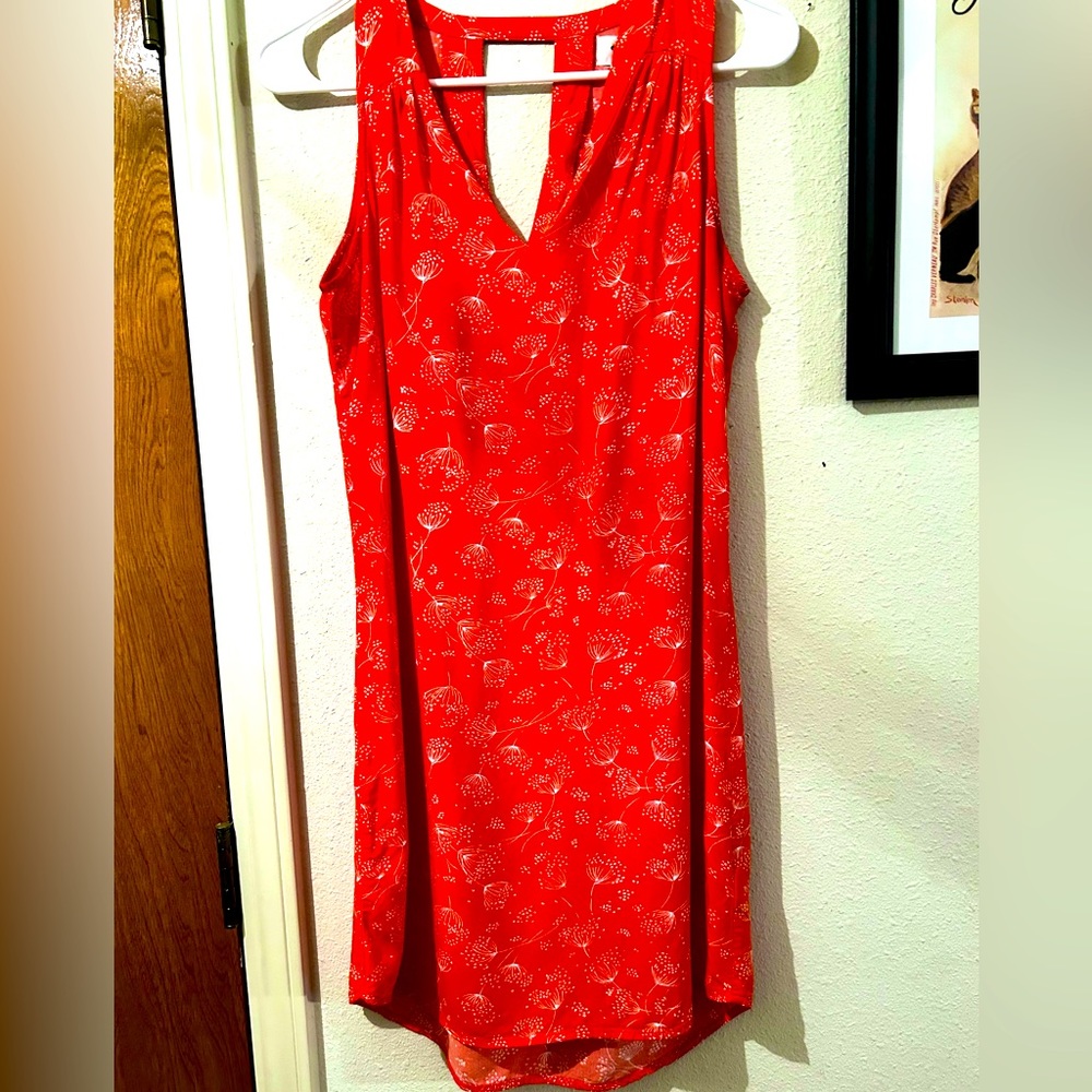 Old Navy ORANGE  print summer hi-lo summer shift
